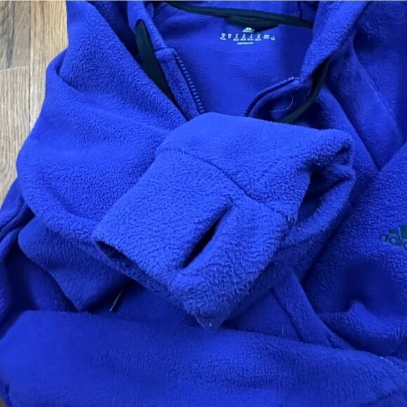 Retro Adidas Fleece Full Zip Hoodie - Picture 3 of 7